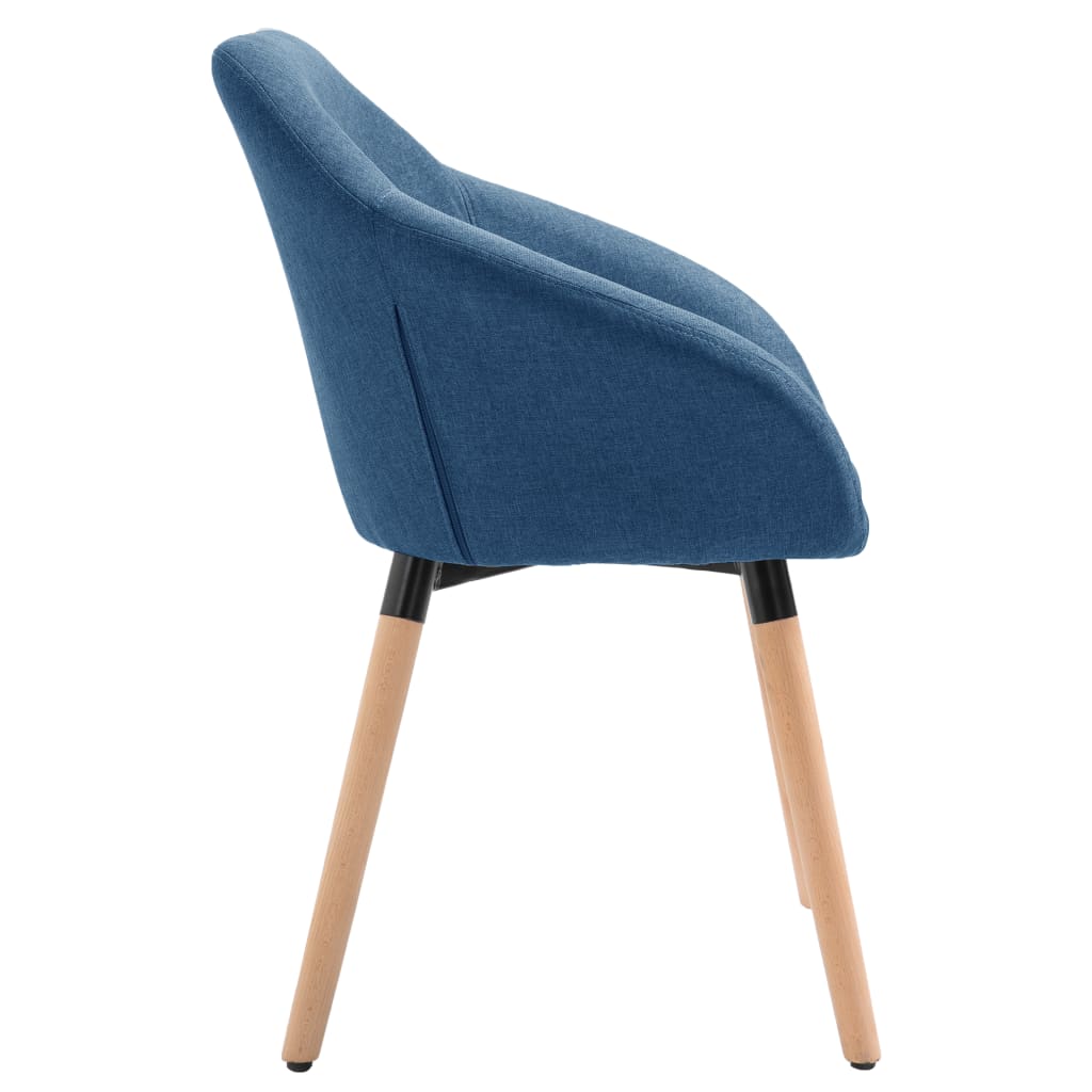 Chaises à manger lot de 4 bleu tissu - XIOS
