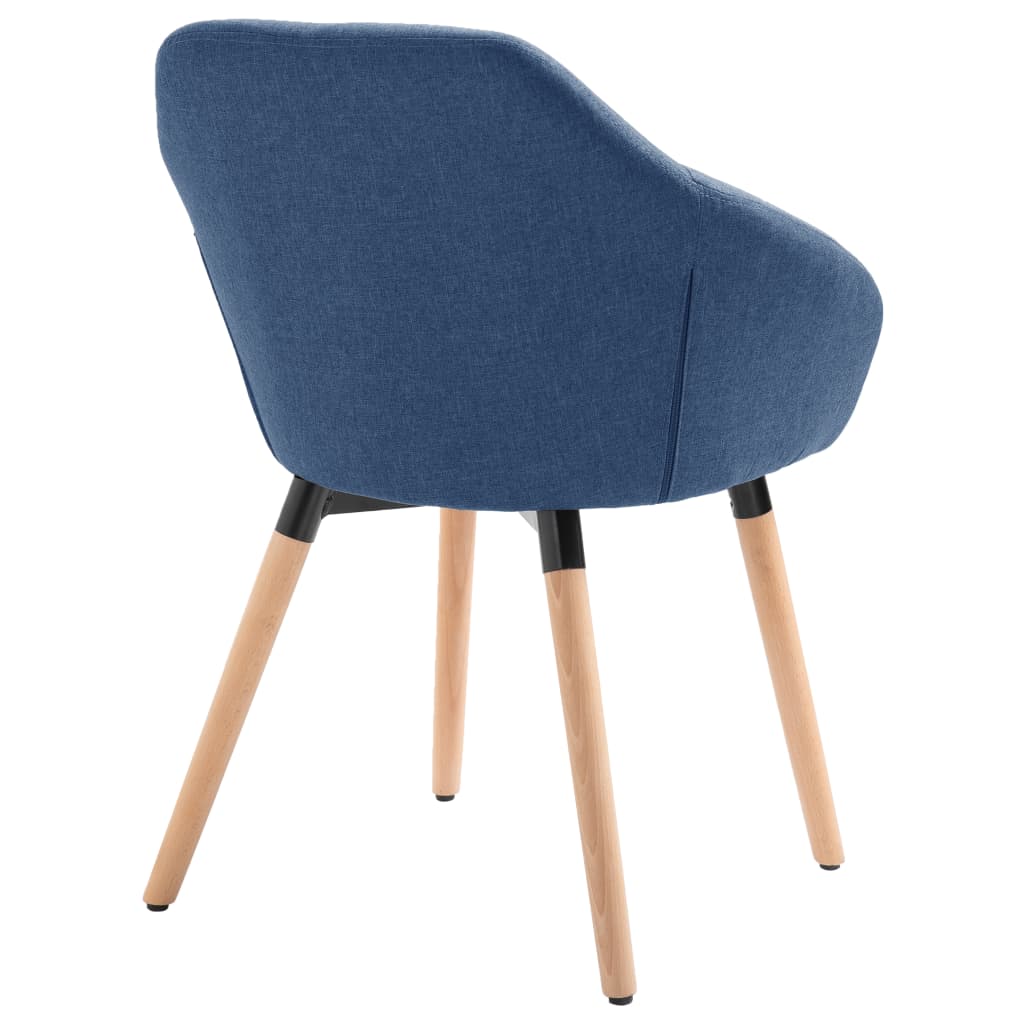 Chaises à manger lot de 4 bleu tissu - XIOS