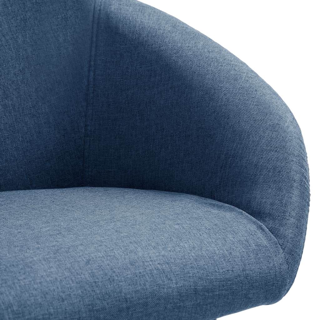 Chaises à manger lot de 4 bleu tissu - XIOS