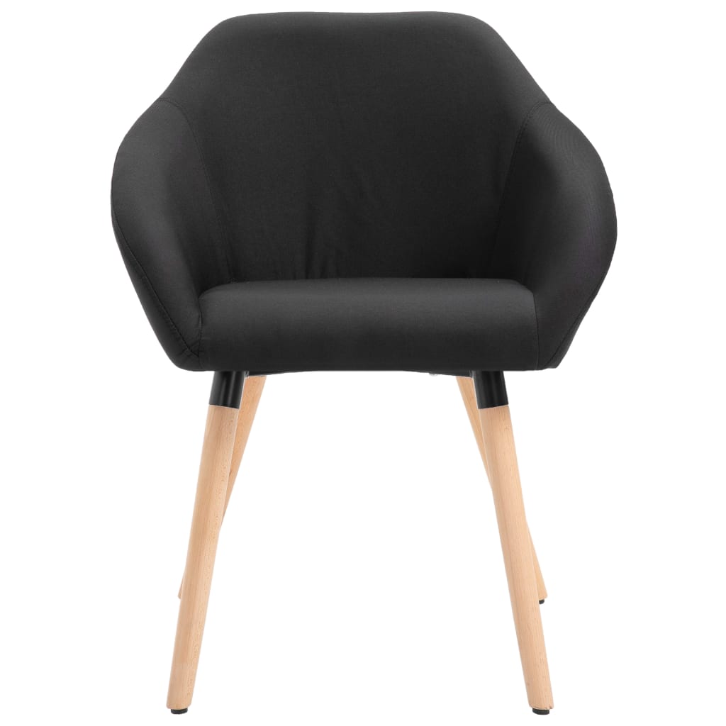 Chaises à manger lot de 4 noir tissu - XIOS