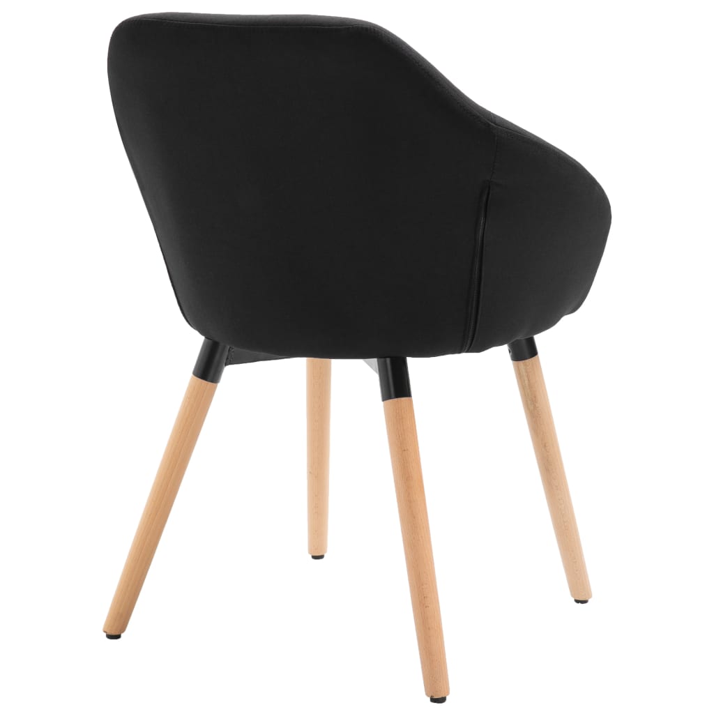 Chaises à manger lot de 4 noir tissu - XIOS