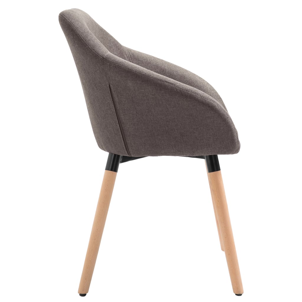Chaises à manger lot de 4 taupe tissu - XIOS