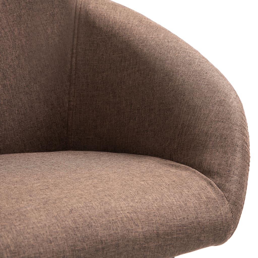 Chaises à manger lot de 6 marron tissu - XIOS