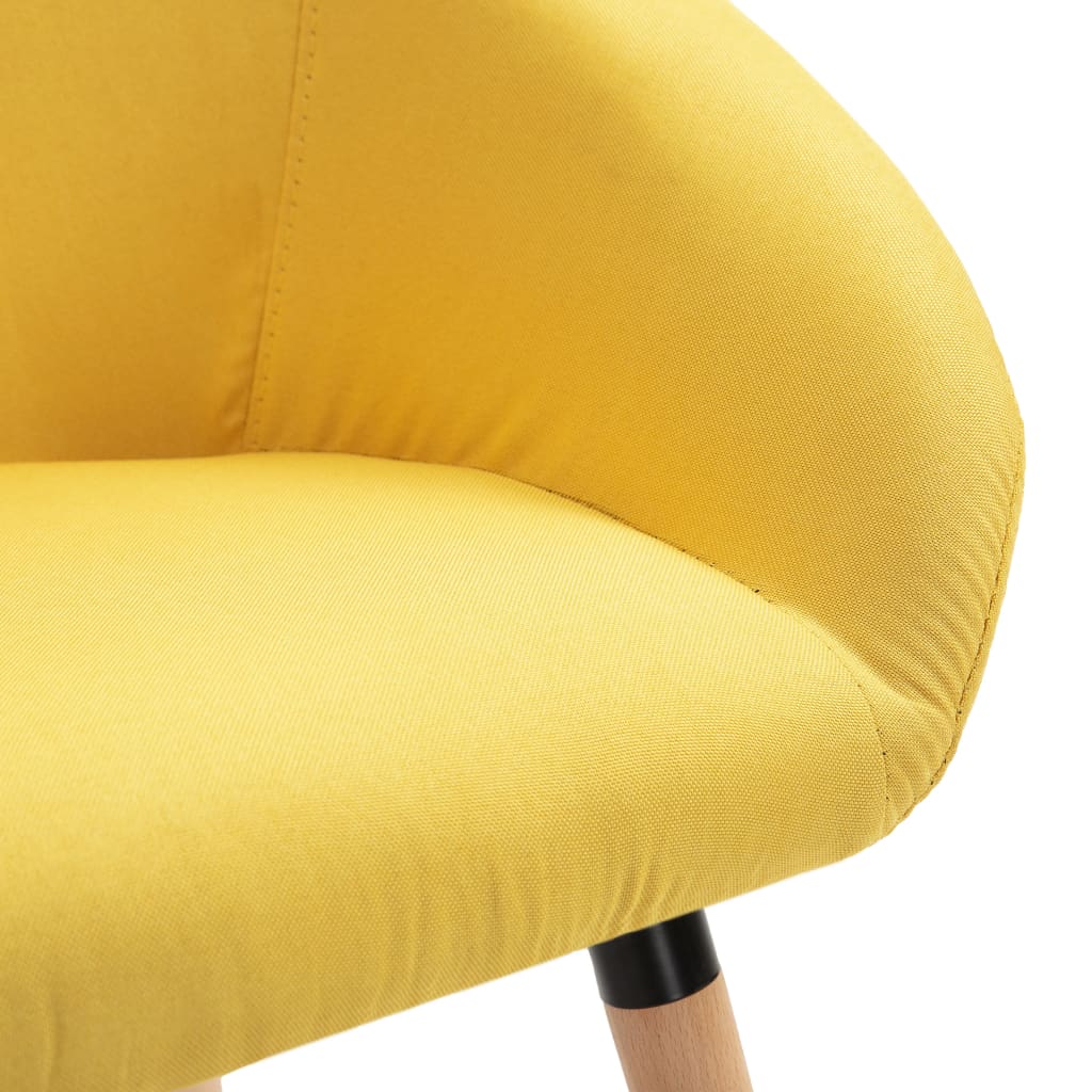 Chaises à manger lot de 6 jaune tissu - XIOS