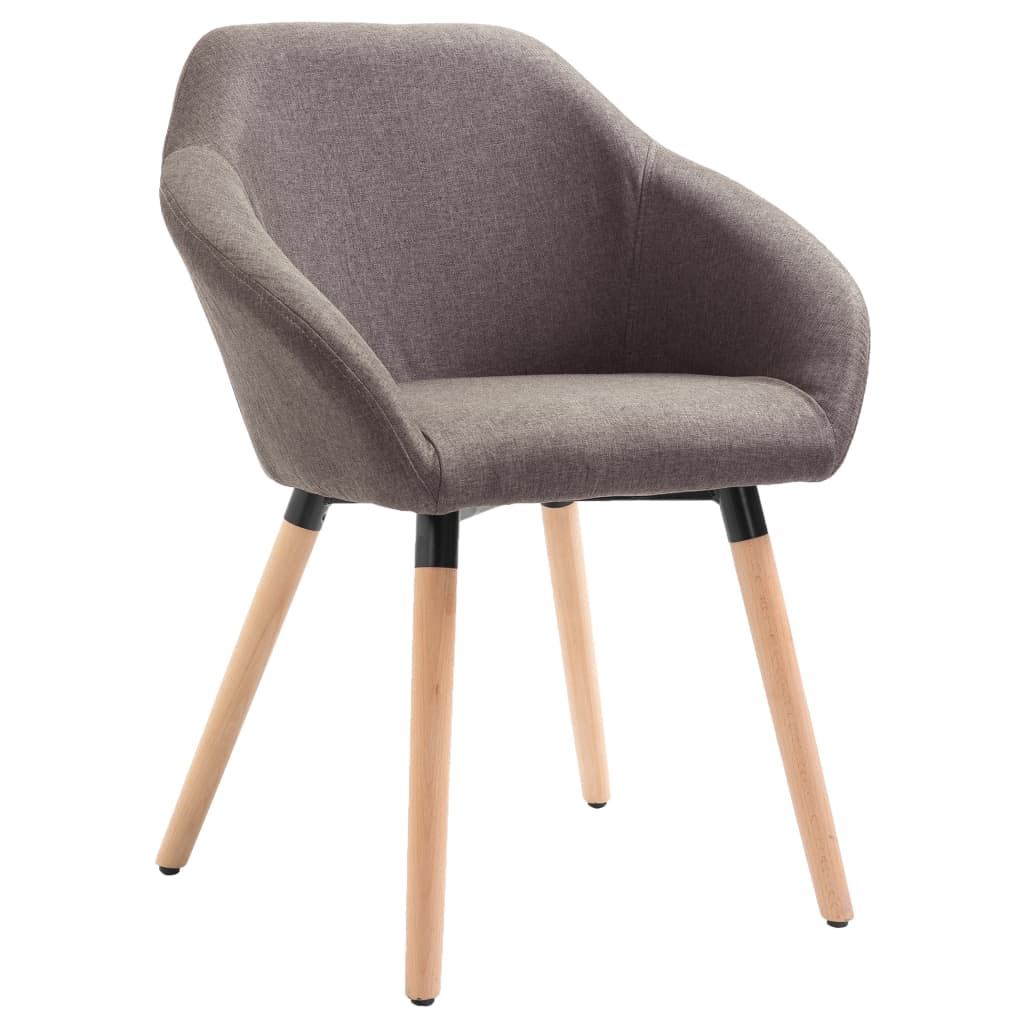 Chaises à manger lot de 6 taupe tissu - XIOS