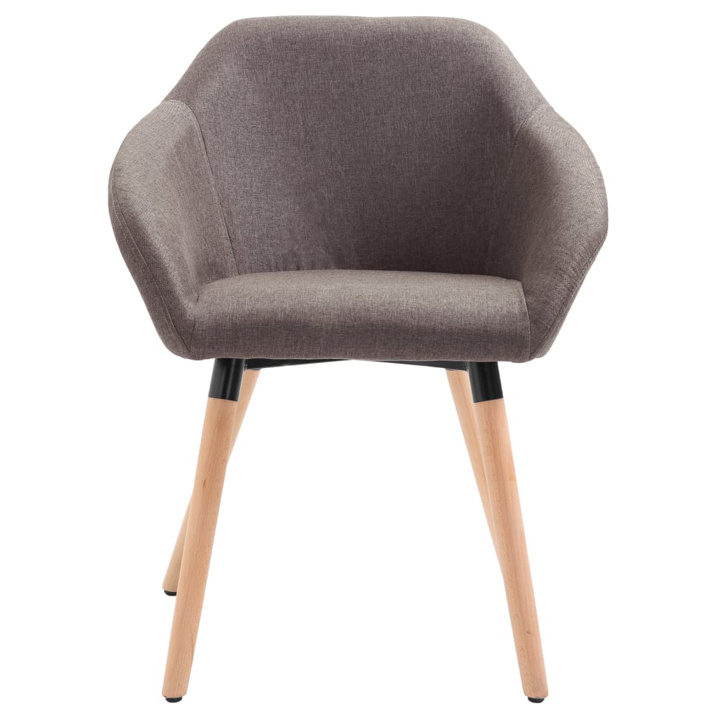 Chaises à manger lot de 6 taupe tissu - XIOS