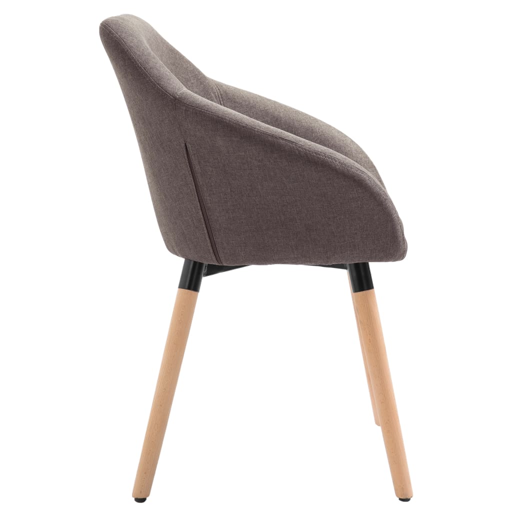 Chaises à manger lot de 6 taupe tissu - XIOS
