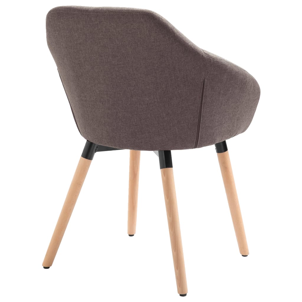 Chaises à manger lot de 6 taupe tissu - XIOS