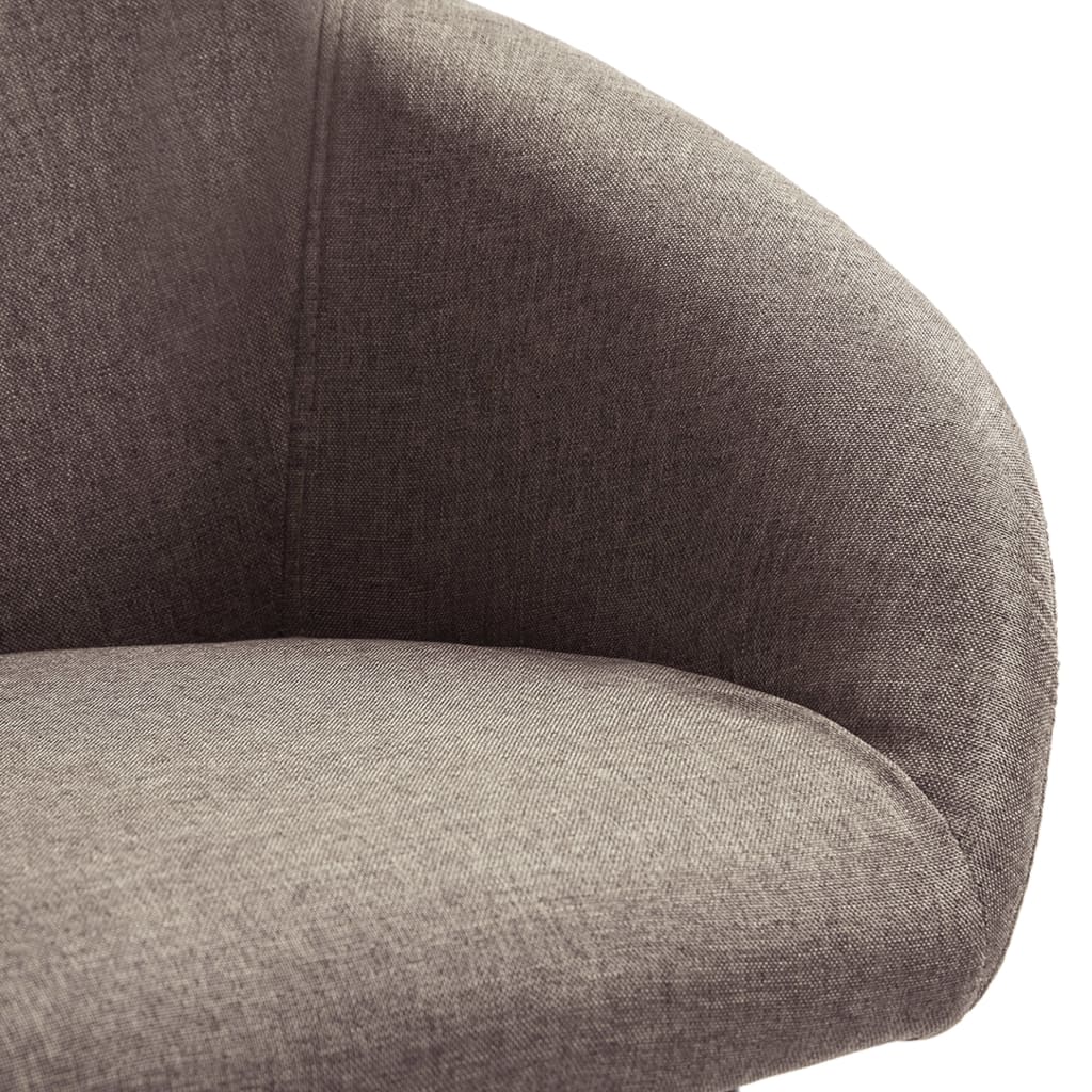 Chaises à manger lot de 6 taupe tissu - XIOS