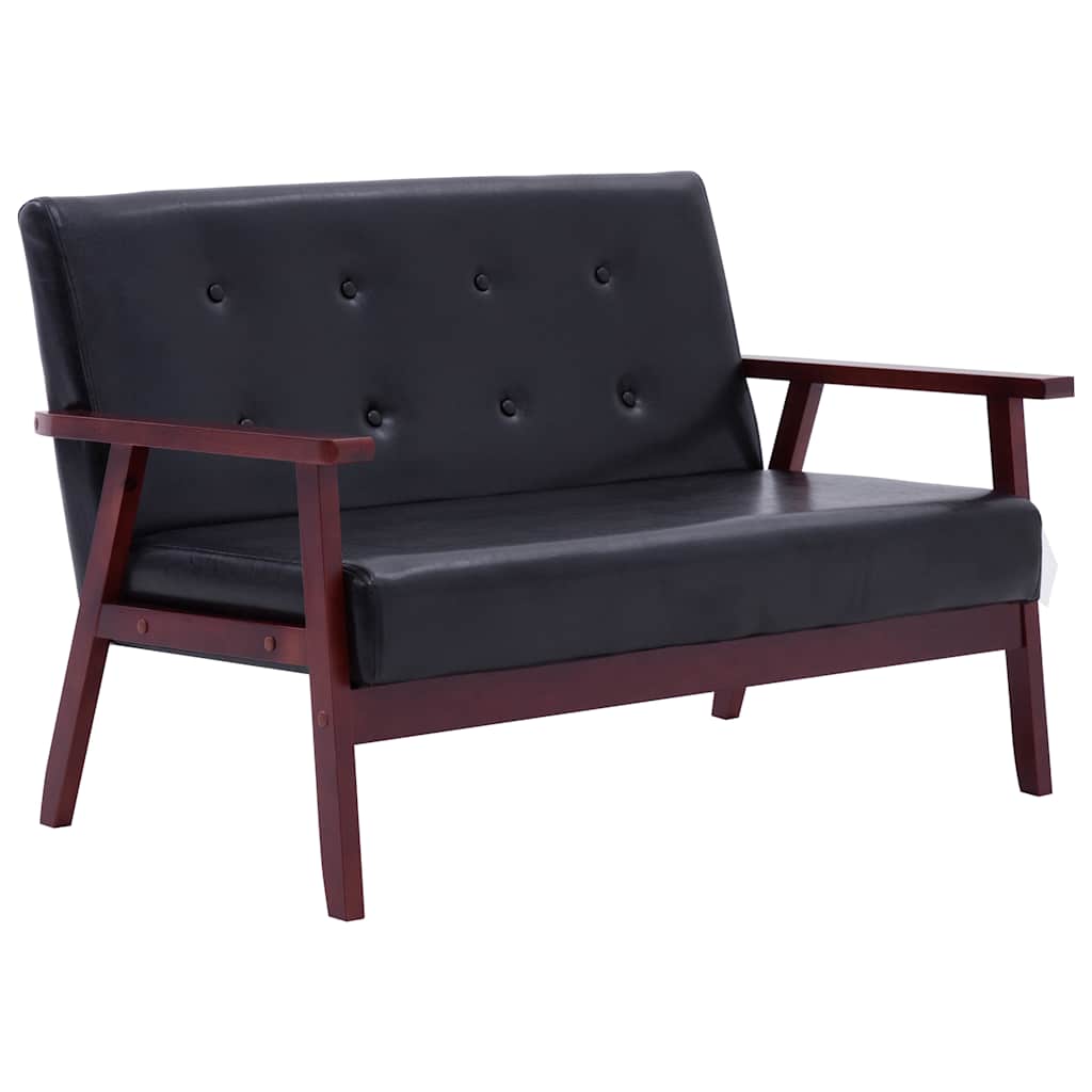 Ensemble de canapés 2 pcs noir similicuir - XIOS