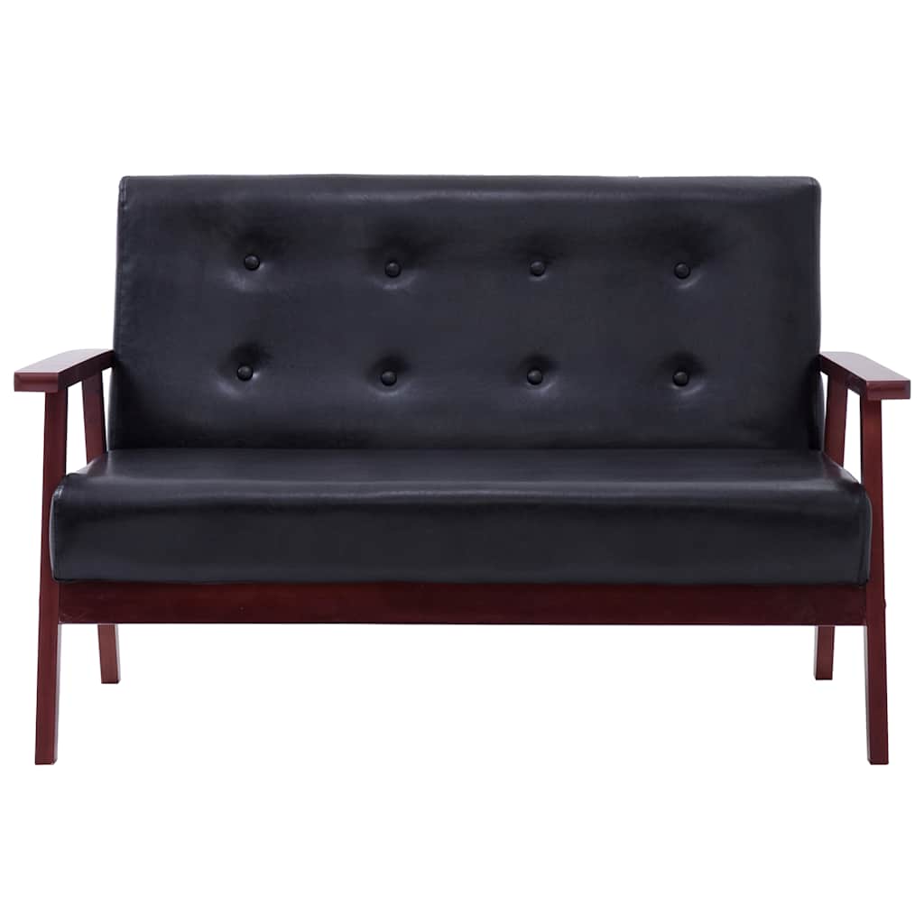 Ensemble de canapés 2 pcs noir similicuir - XIOS