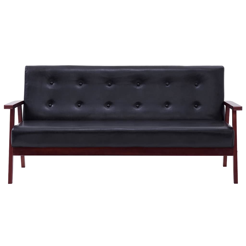Ensemble de canapés 3 pcs noir similicuir - XIOS