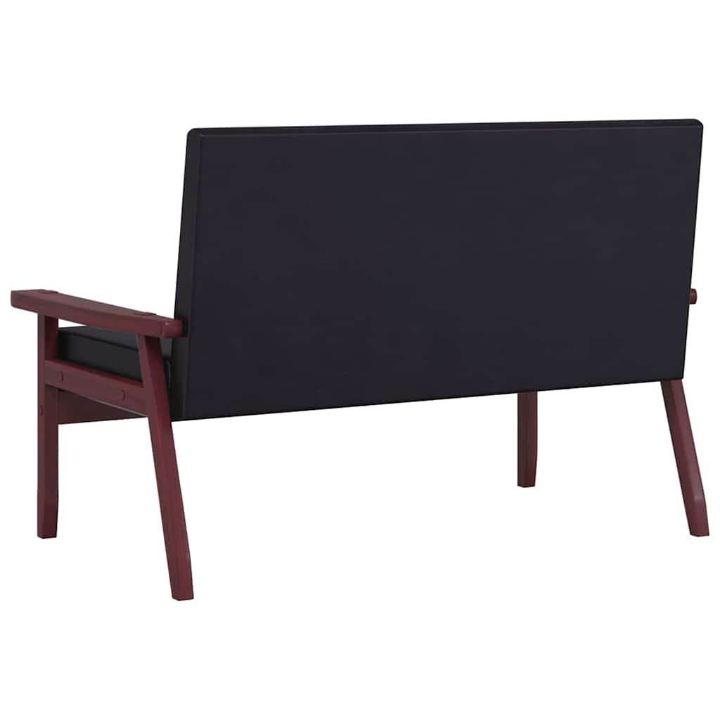 Ensemble de canapés 3 pcs noir similicuir