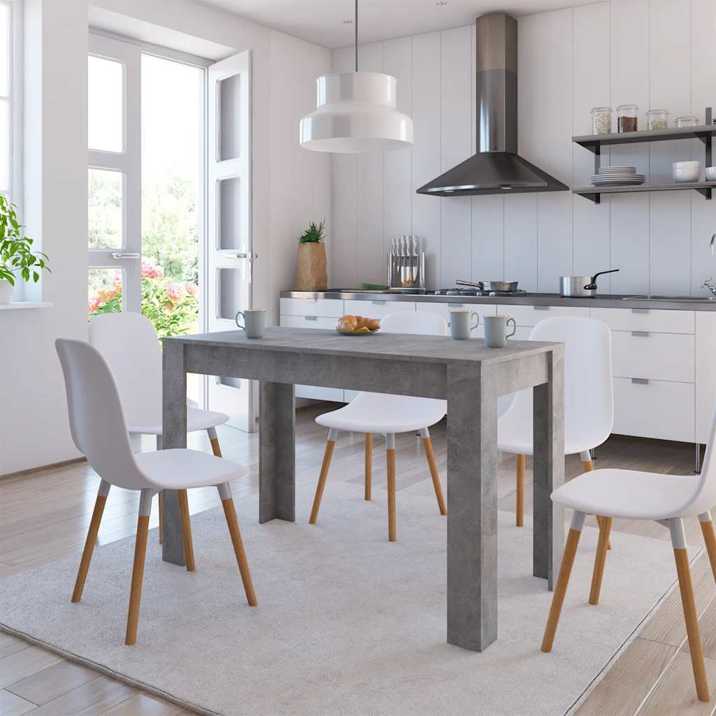 Table à manger Gris béton 120x60x76 cm Bois d'ingénierie - XIOS