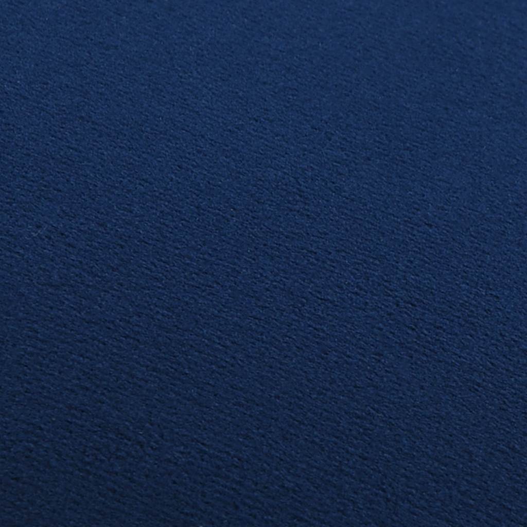 Tabouret Bleu et doré Velours 28 x 36 cm