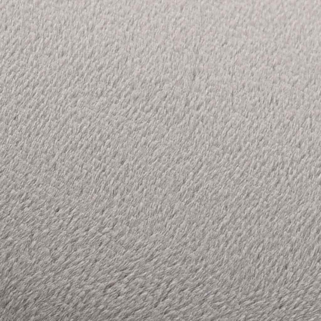 Tabouret Gris clair et doré Velours 28 x 36 cm