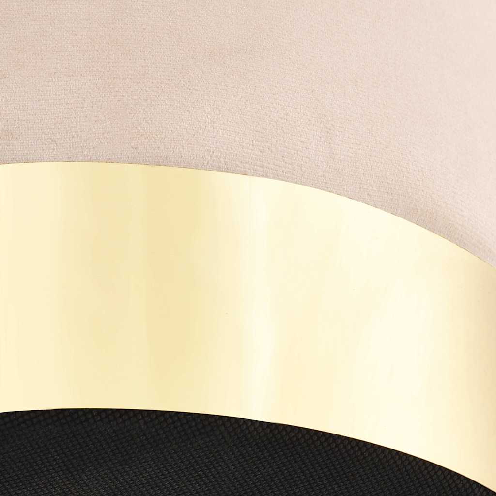 Tabouret Abricot et doré Velours 28 x 36 cm - XIOS