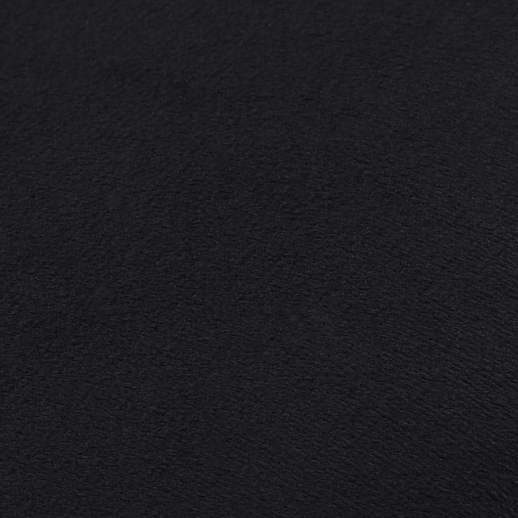 Tabouret Noir et doré Velours 28 x 36 cm