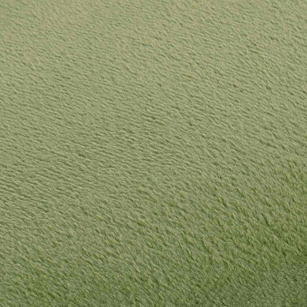 Tabouret Vert moutarde et doré Velours 28 x 36 cm - XIOS