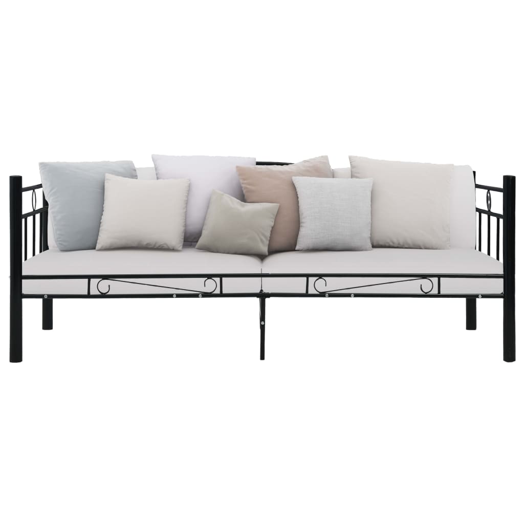 Cadre de lit de repos sans matelas Noir Métal 90x200cm - XIOS