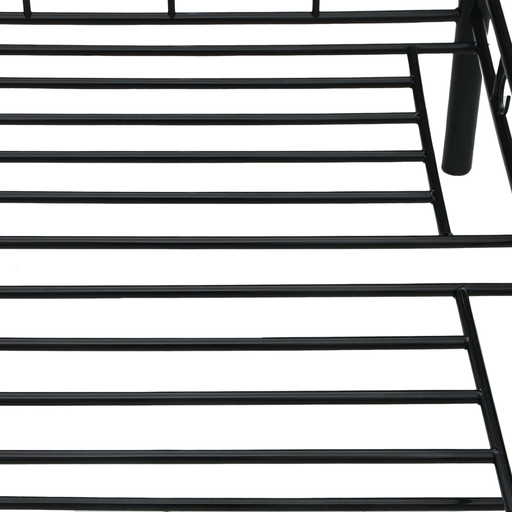 Cadre de lit de repos sans matelas Noir Métal 90x200cm - XIOS