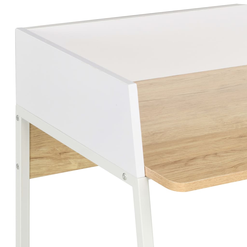 Bureau Blanc et chêne 90x60x88 cm - XIOS
