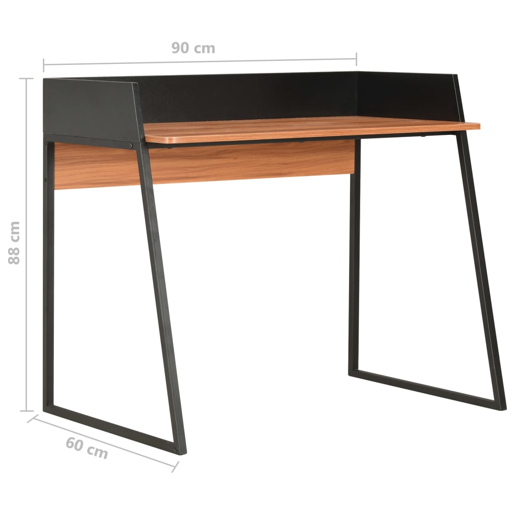Bureau Noir et marron 90x60x88 cm - XIOS
