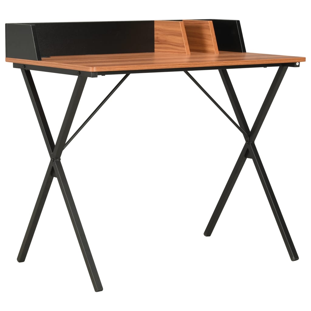 Bureau Noir et marron 80x50x84 cm - XIOS