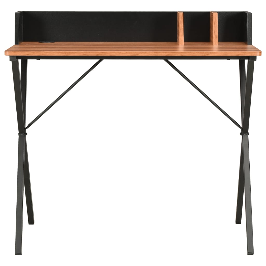 Bureau Noir et marron 80x50x84 cm - XIOS