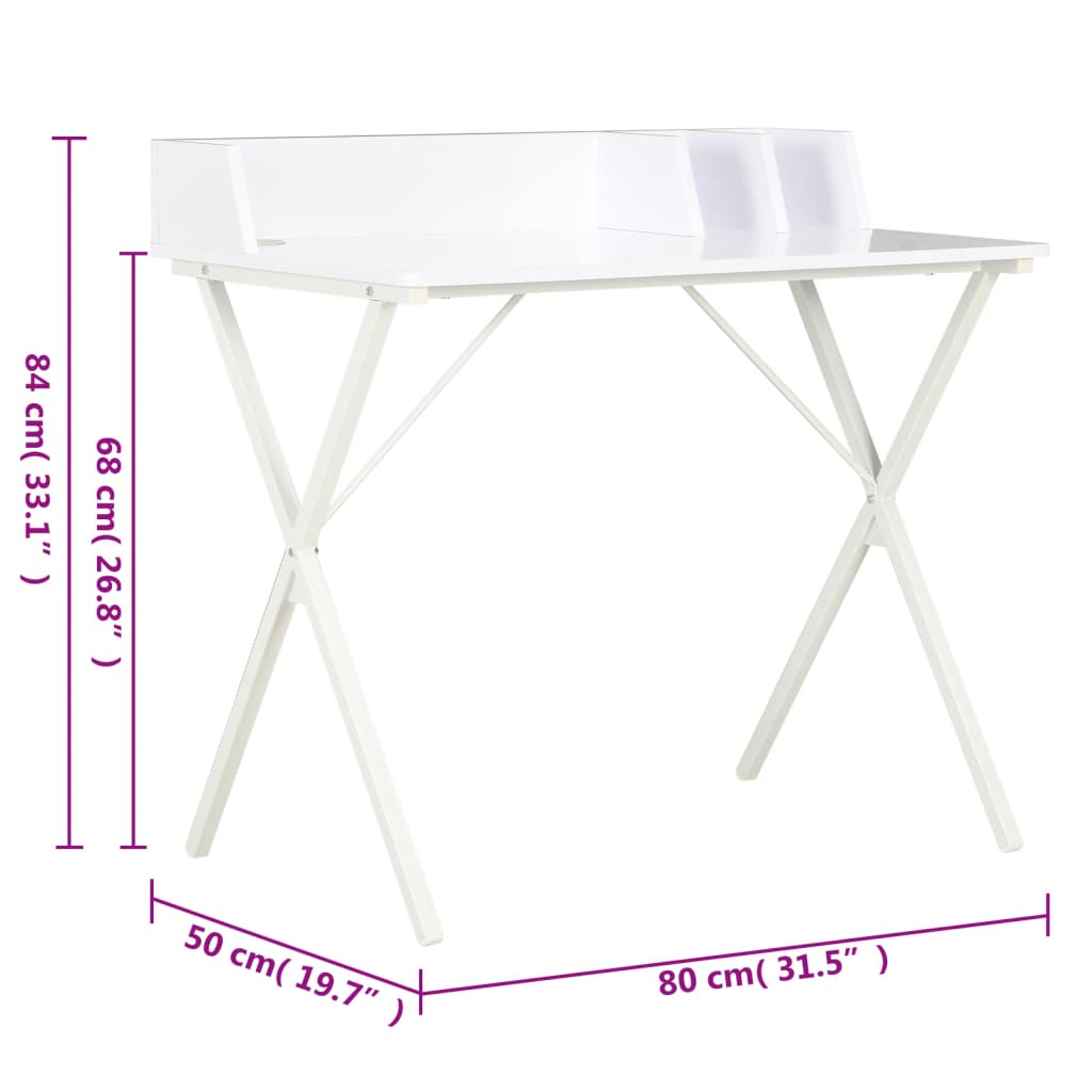 Bureau Blanc 80x50x84 cm - XIOS