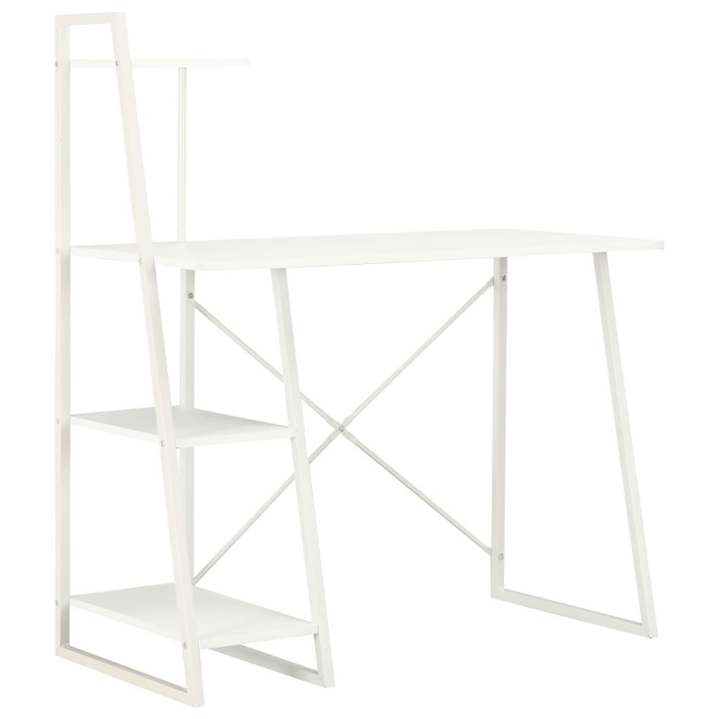 Bureau avec étagère Blanc 102x50x117 cm - XIOS