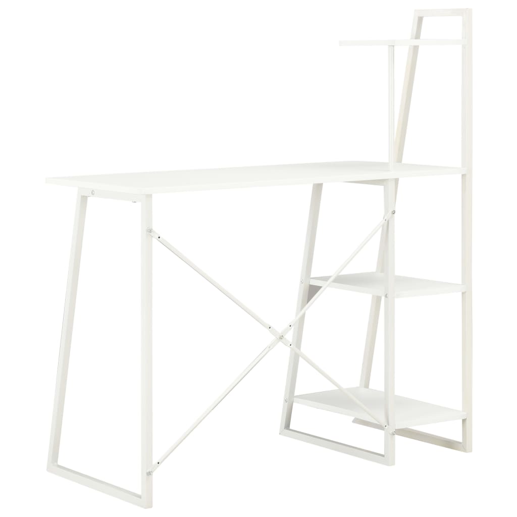 Bureau avec étagère Blanc 102x50x117 cm - XIOS