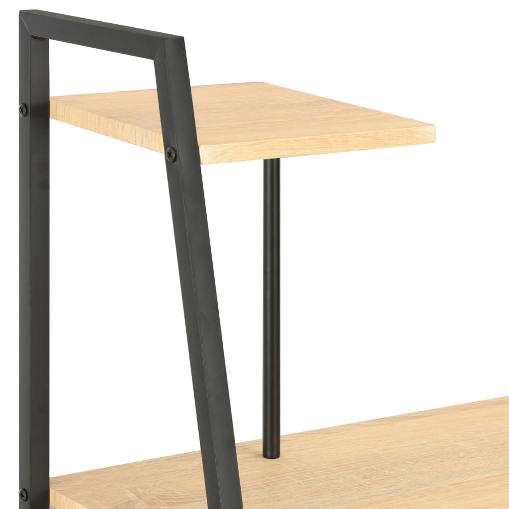 Bureau avec étagère Noir et chêne 102x50x117 cm - XIOS
