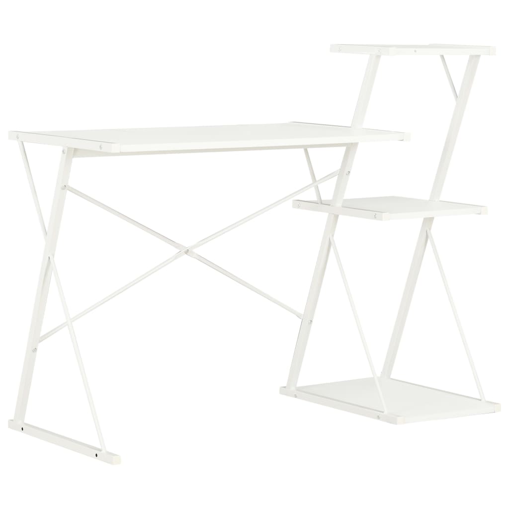 Bureau avec étagère Blanc 116x50x93 cm - XIOS