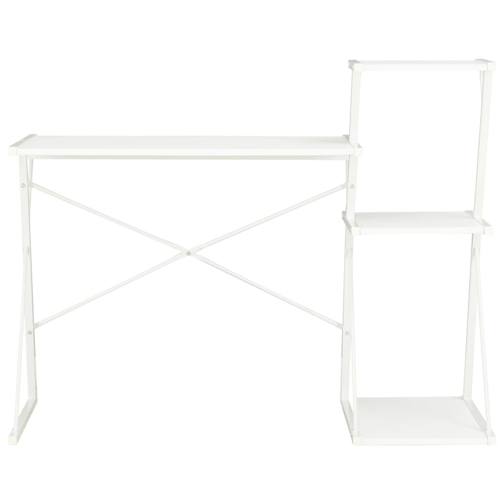 Bureau avec étagère Blanc 116x50x93 cm - XIOS