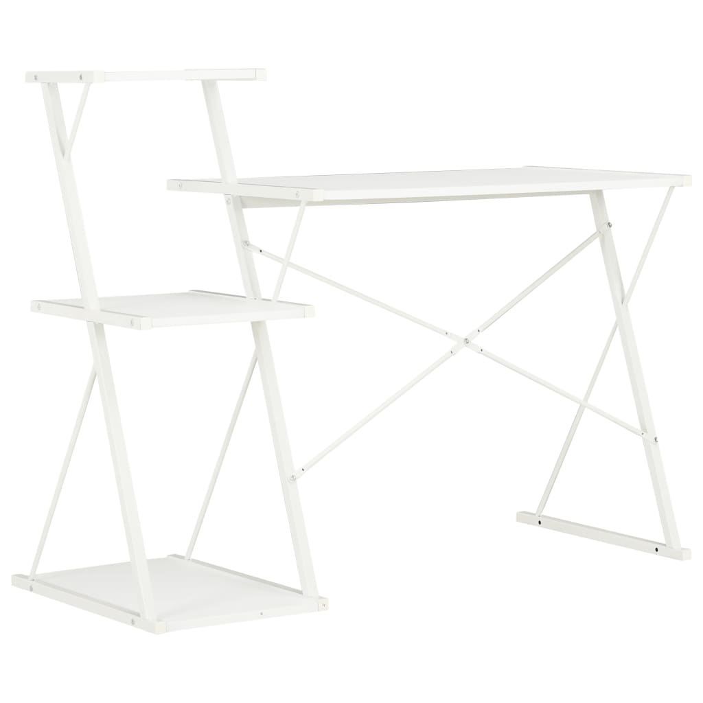 Bureau avec étagère Blanc 116x50x93 cm - XIOS
