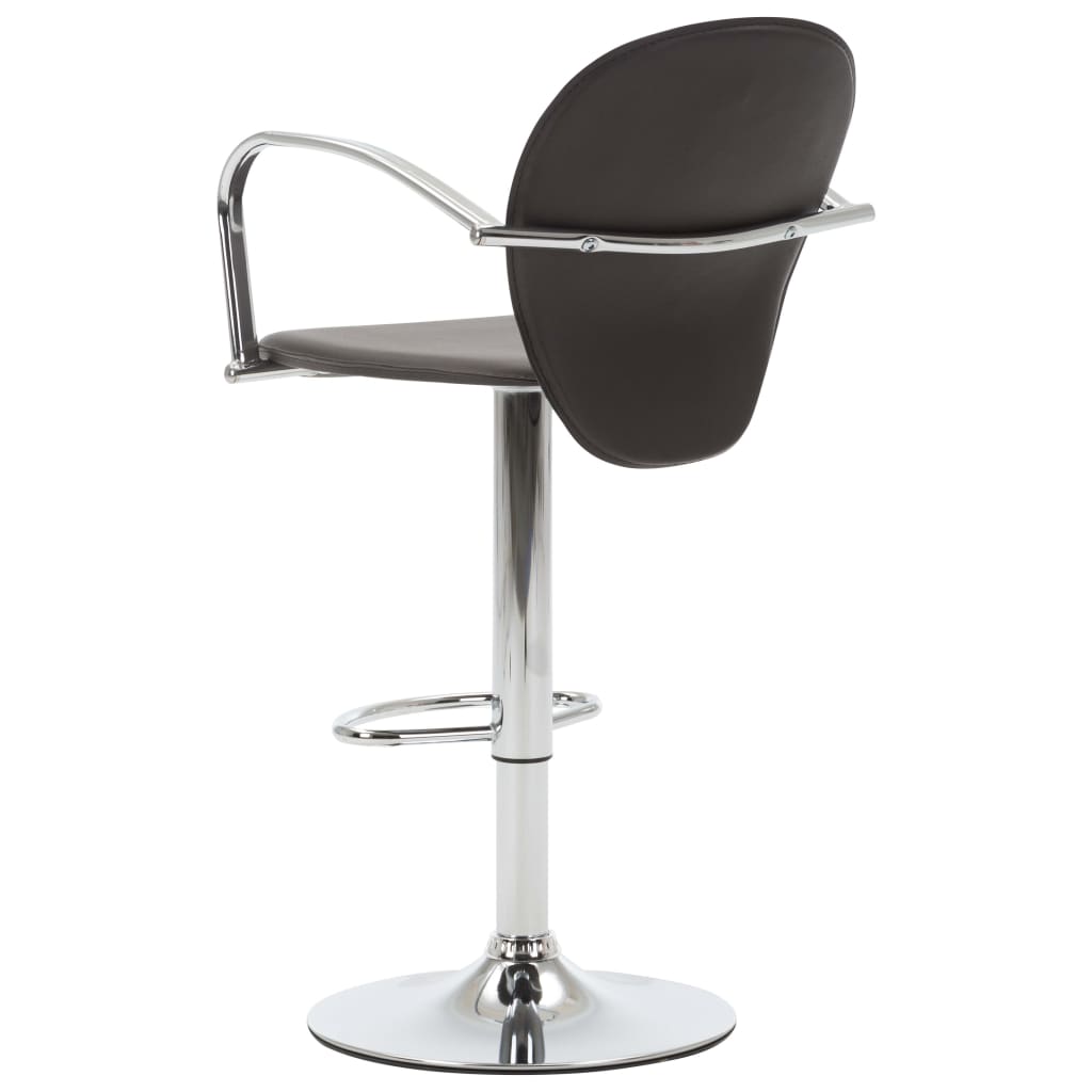 Tabourets de bar avec accoudoir lot de 2 marron similicuir - XIOS