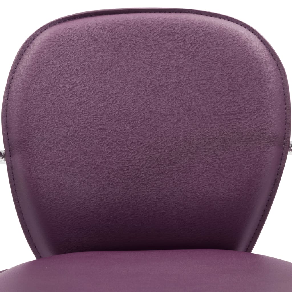 Tabourets de bar avec accoudoir lot de 2 violet similicuir - XIOS