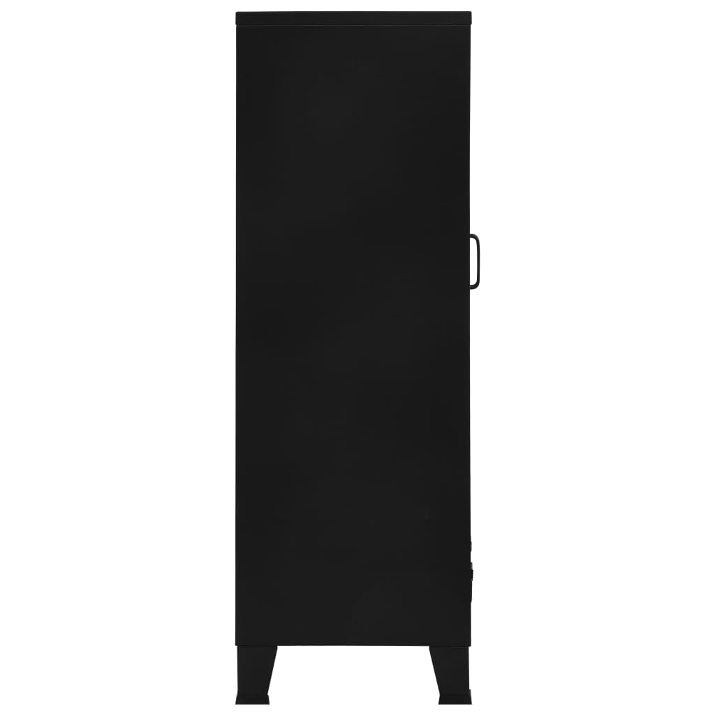 Armoire de bureau avec portes en maille Acier 75x40x120 cm Noir - XIOS