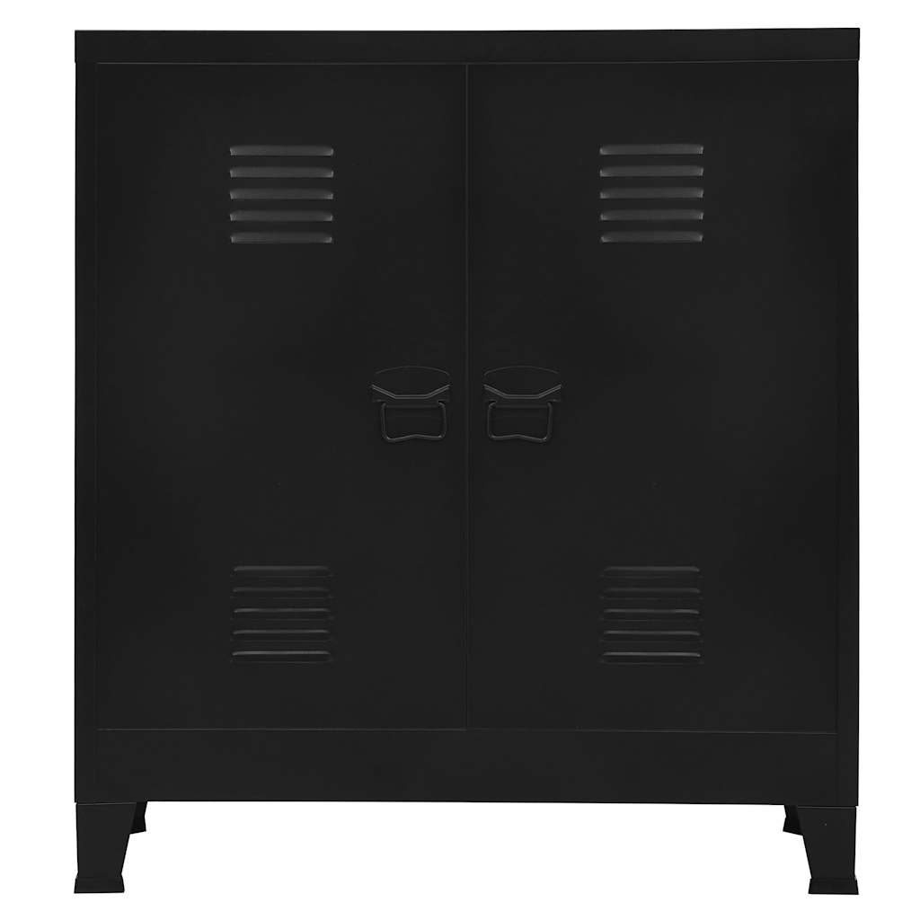 Coffre de rangement industriel Noir 90x40x100 cm Acier - XIOS