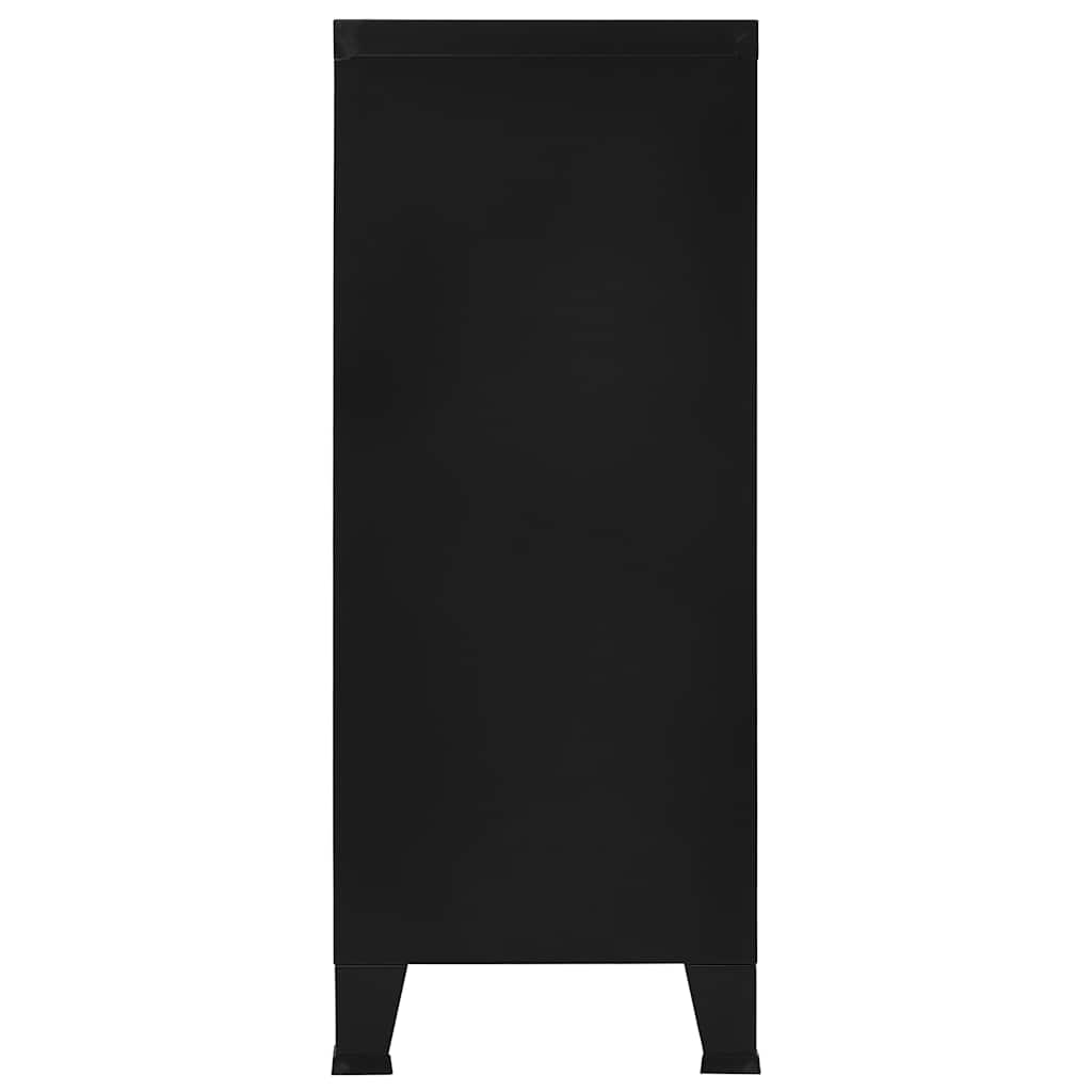Coffre de rangement industriel Noir 90x40x100 cm Acier - XIOS