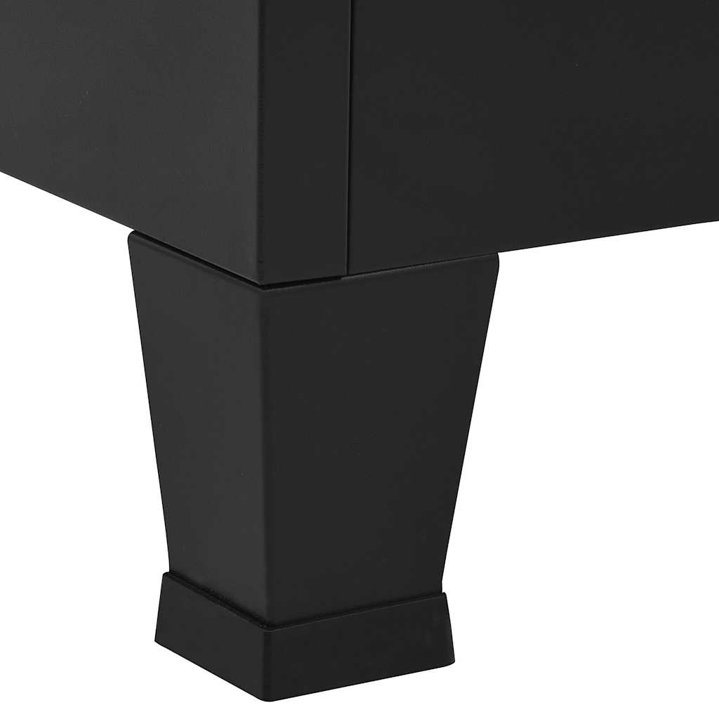 Coffre de rangement industriel Noir 90x40x100 cm Acier - XIOS