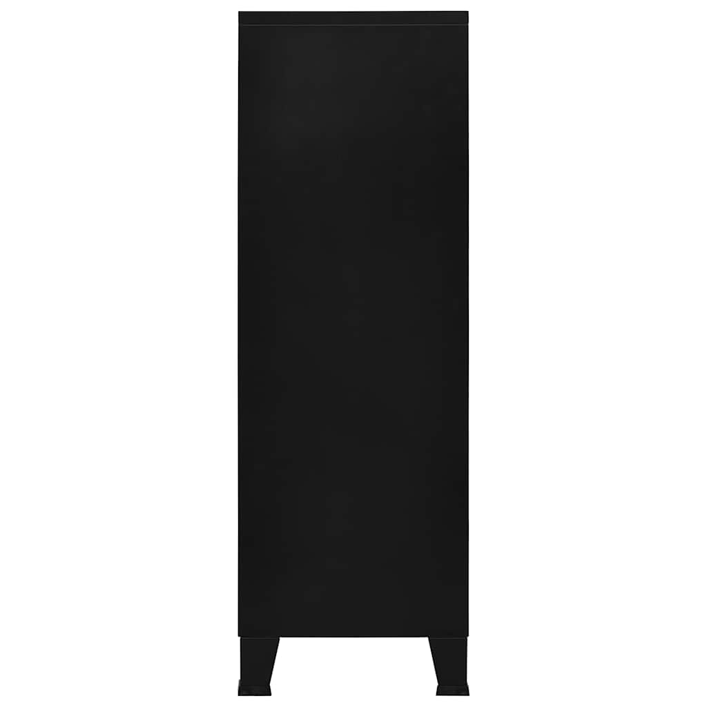 Coffre de rangement industriel Noir 75x40x120 cm Acier - XIOS