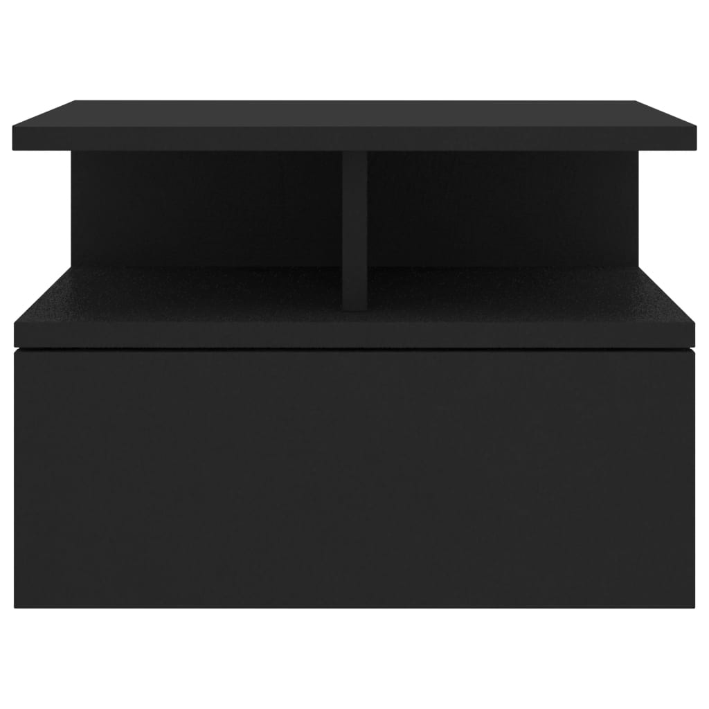 Table de chevet flottante Noir 40x31x27 cm Bois d'ingénierie - XIOS