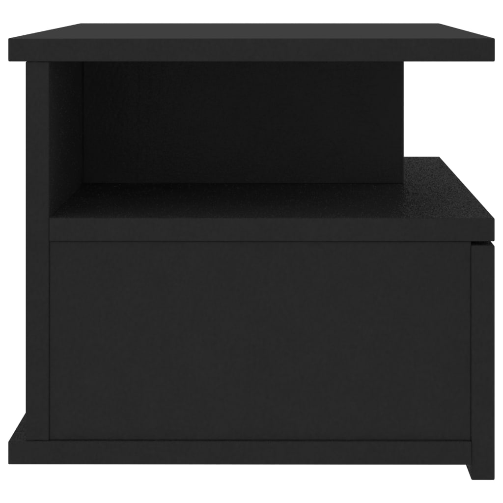 Table de chevet flottante Noir 40x31x27 cm Bois d'ingénierie - XIOS