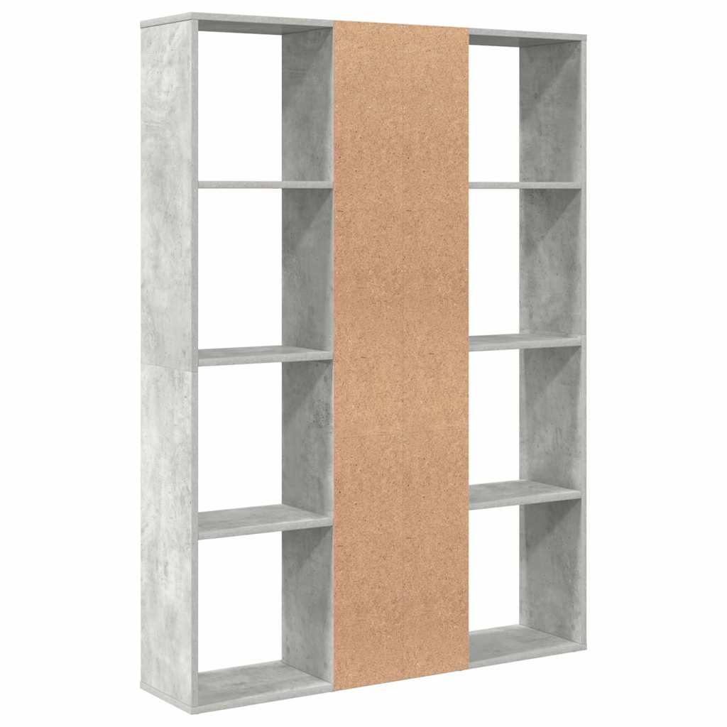 Séparateur de pièce/Bibliothèque Gris béton Bois d’ingénierie - XIOS