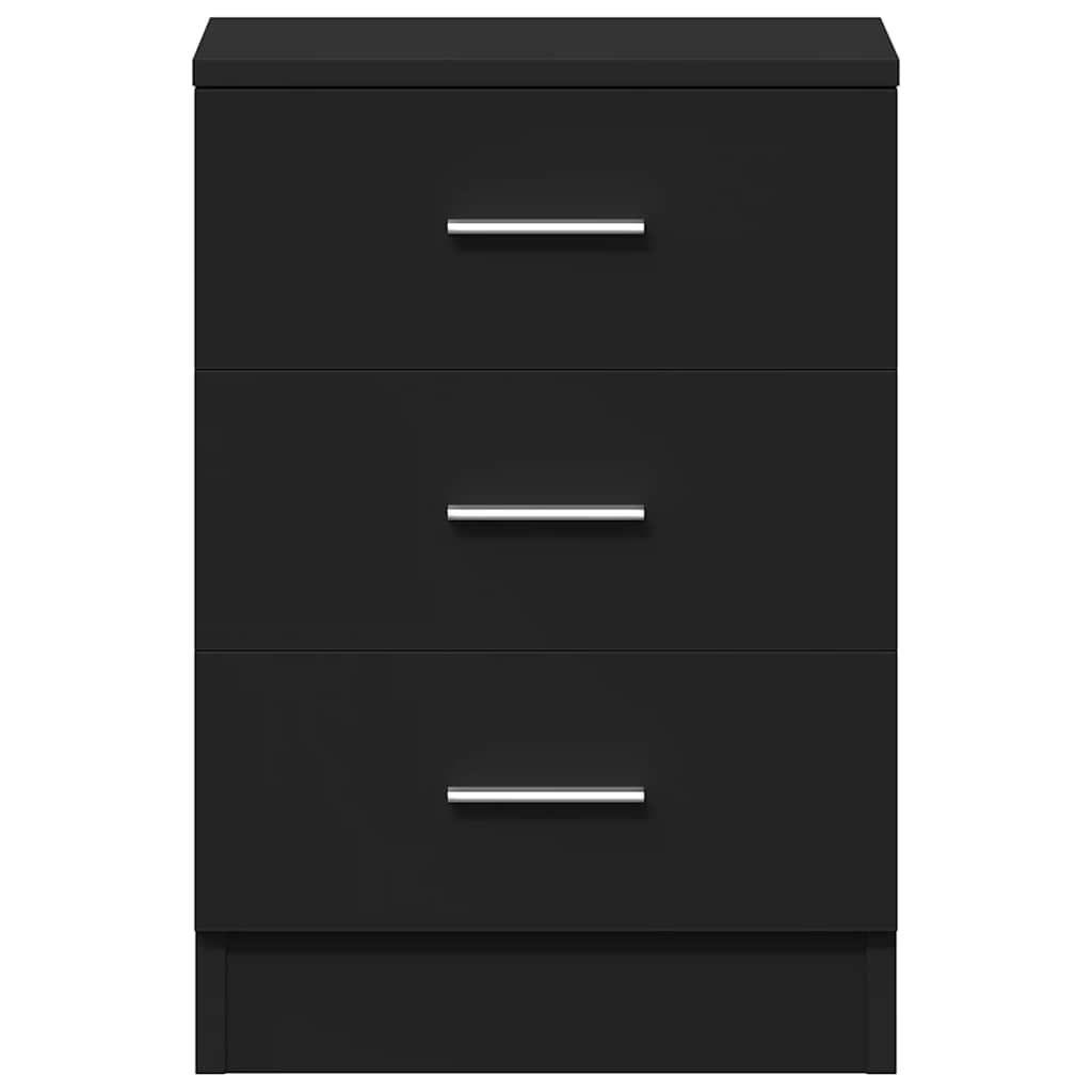 Tables de chevet 2 pcs Noir 38x35x56 cm Bois d'ingénierie - XIOS
