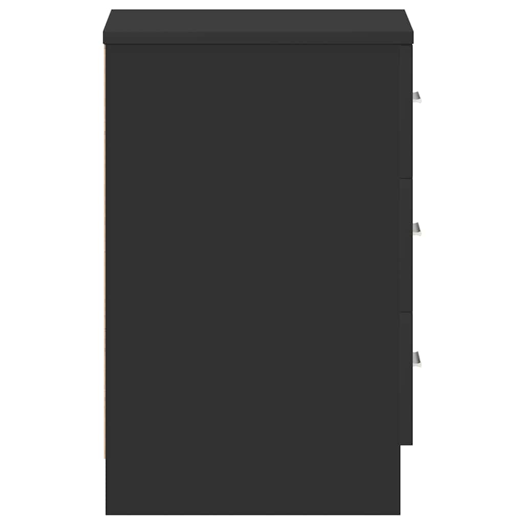 Tables de chevet 2 pcs Noir 38x35x56 cm Bois d'ingénierie - XIOS