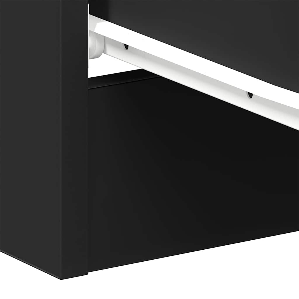 Tables de chevet 2 pcs Noir 38x35x56 cm Bois d'ingénierie - XIOS