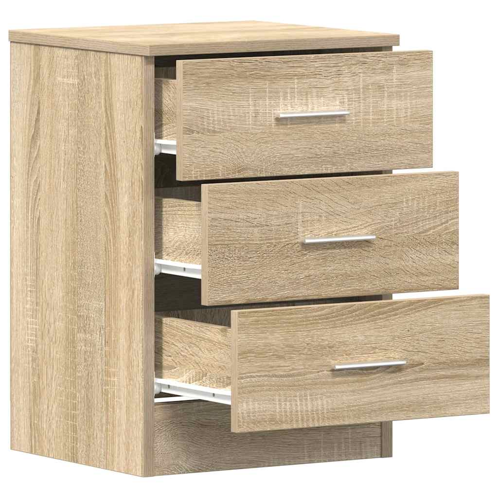 Tables de chevet 2pcs chêne sonoma 38x35x56cm bois d'ingénierie - XIOS